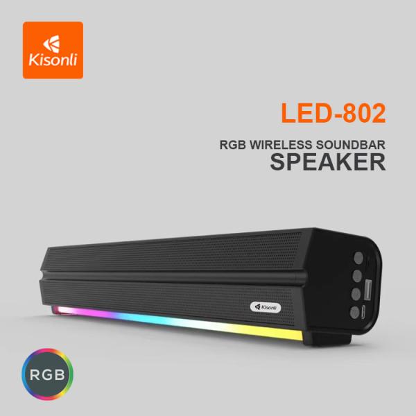 Kisonli LED-802 RGB Wireless Bt 5.3 Modern Retro Design Soundbar