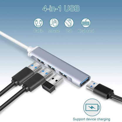 (sp-u42) 4 Port USB Hub 3.0 Aluminum Alloy Ultra Slim