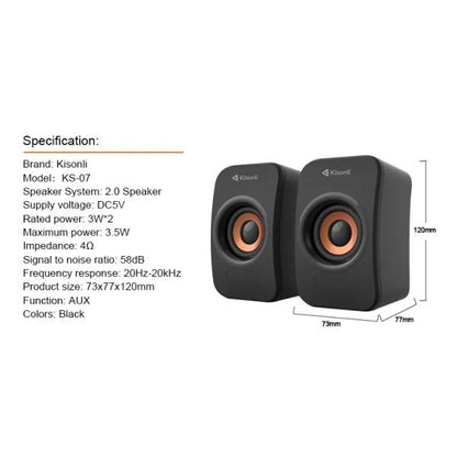 Kisonli Multimedia USB Loudspeaker KS-07