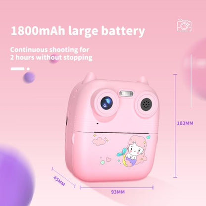 D8S Childrens Time Front/back Rear HD Digital Thermal Print Camera 1080p 48MP Pink