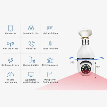 Speed-x Sp-e27 Bulb Camera 1080p Wifi 360 Degree Panoramic Night Visio
