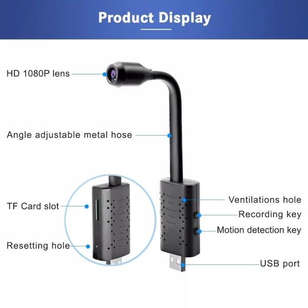 Usb Gnoose Neck Wifi Camera V380 Pro App Hd 1080p 2mp
