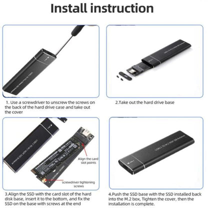 M2 Ssd Enclosure, Usb 3.1 Gen 2 (10 Gbps)