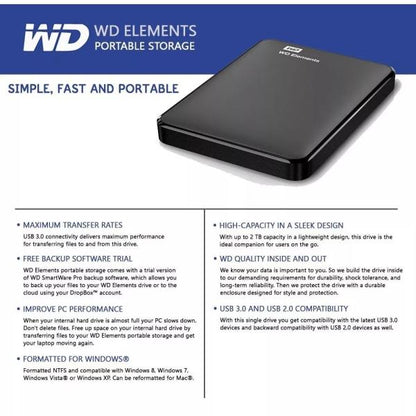 Wd 2.5 Inch Case Element Usb 3.0