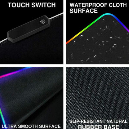 Rgb Gaming Mouse Pad Large (800×300×4mm) Led Mousepad With Non-slip