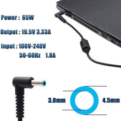 Hp Pavillion Blue Pin Laptop Charger 19.5v 3.33a 65w (pin Size 4.5*3.0