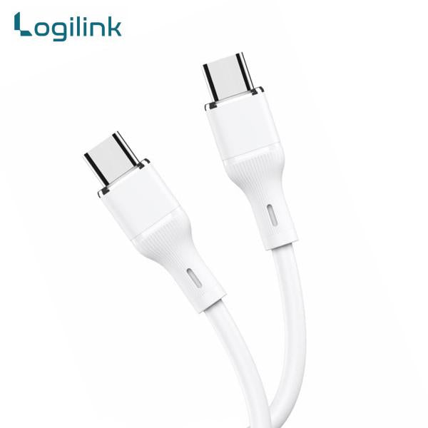 Logilink Type C To Type C Silicone Fast Charging Data Cable 1m (1 Year Warranty) White