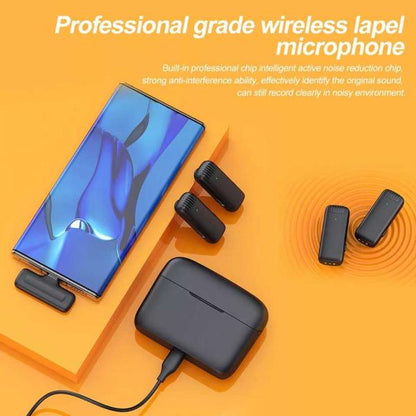 J13 Type C Dual Wireless Lavalier Microphone With Charging Case Video Recording Mic