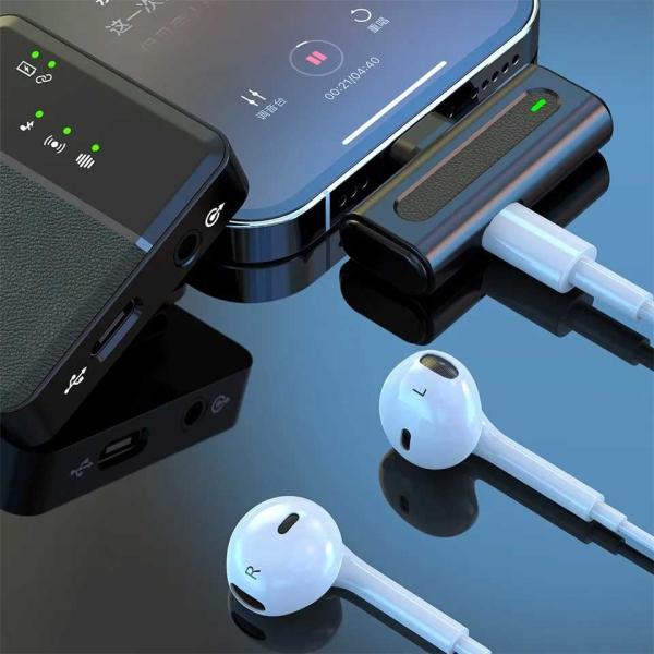 SX8 Type-c/iphone Dual Professional Lavalier Wireless Microphone For Interview, Vlog, Live Mic Noise Reduction