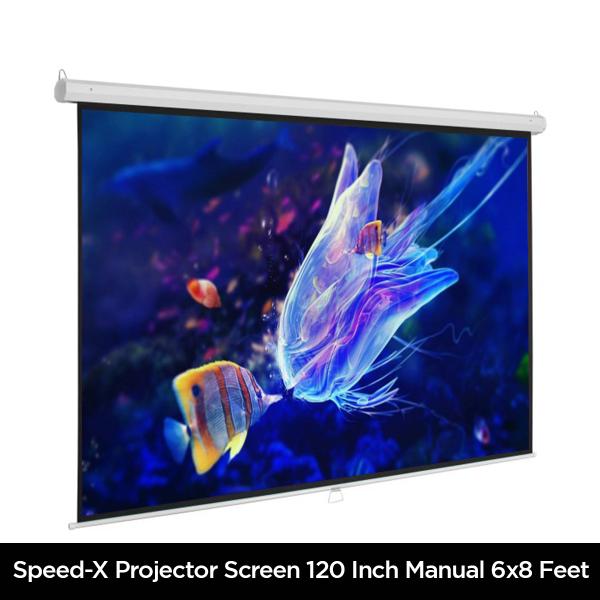 Projector Screen 120 Inch Manual 6x8 Feet 4:3mw Speed-x (fine Quality
