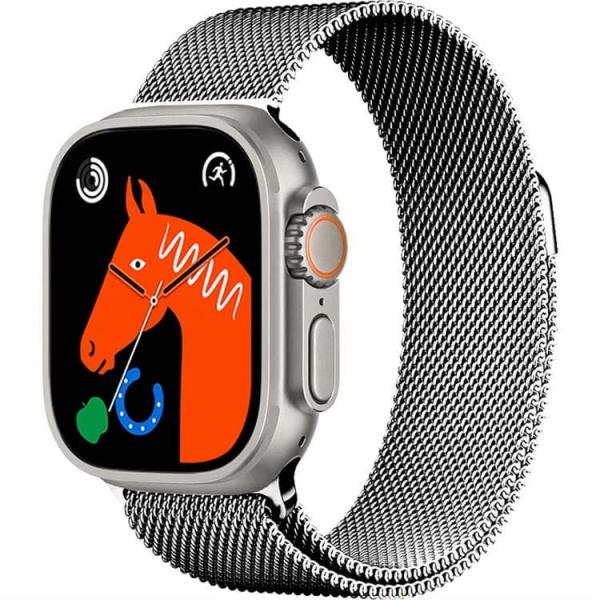 S9 Ultra 49mm (3 Straps) Smart Watch Series 9 With Metal Milanese Stra