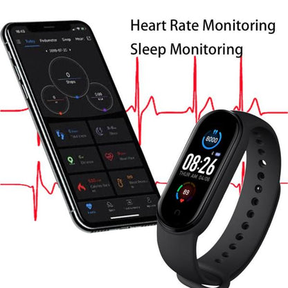 New M5 Band Sport Wristband Blood Pressure Monitor Heart Rate For Andr