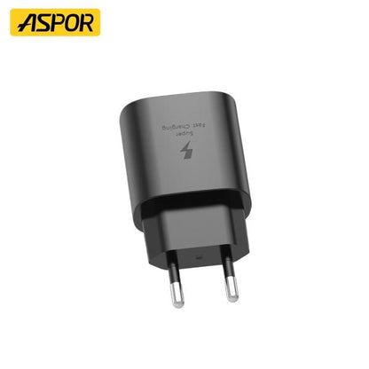 Aspor A820EU 25W USB-C Fast Charging Power Adapter