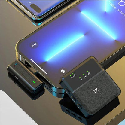 SX8 2 In 1 Type-c/iphone Single Professional Lavalier Wireless Microphone For Interview, Vlog, Live Mic Noise Reduction