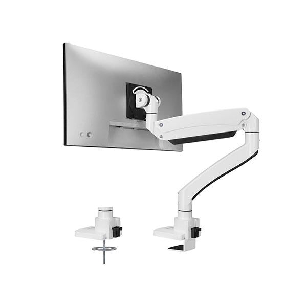 Xtriek-me HT-20 Heavy Duty Adjustable Desk Mount Single Monitor Arm White