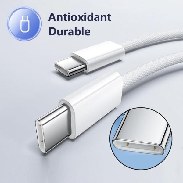 Iphone 17 Pro Max 60W Type C To C PD Fast Charging Nylon Cable (1m)