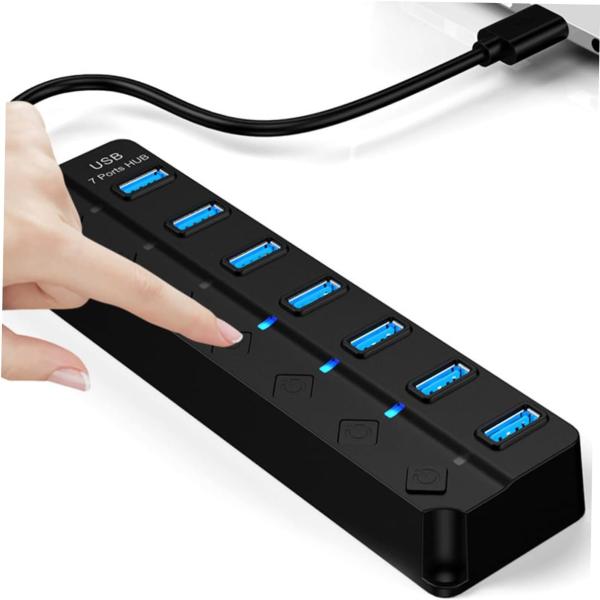 SP-UHS307 7-port Expander USB 3.0 Hub With Independent Switch Plug Play