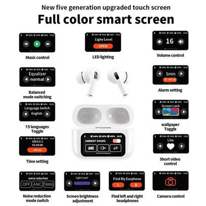 White New A9 Pro Apple Airpods Anc/enc Zhongkelqnxun Noise Reduction T