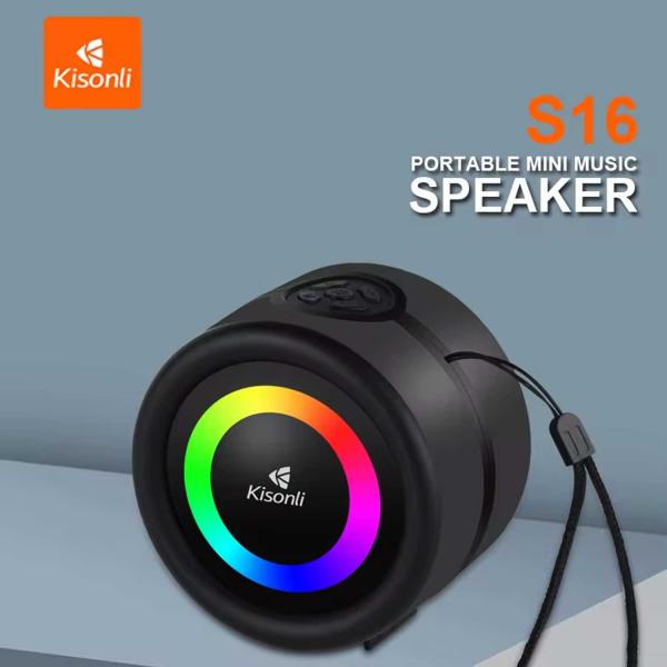 Kisonli S16 TWS Dj Powered Portable Mini Fm Radio Speaker With Soft Cord Handle