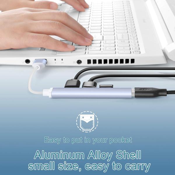 (sp-u42) 4 Port USB Hub 3.0 Aluminum Alloy Ultra Slim
