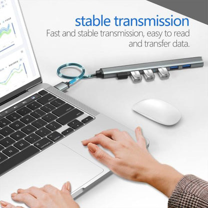 SP-UH307AL 7 Port USB 3.0 Ultra Slim Portable Hub Aluminum Alloy