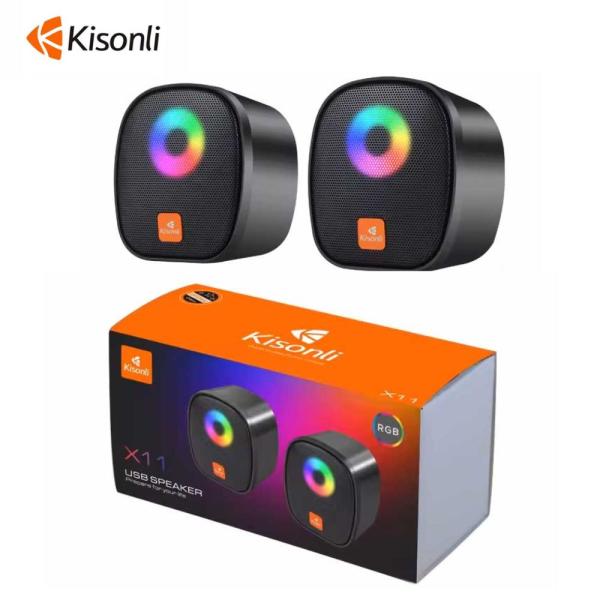 Kisonli X11 RGB Gamer PC Mini USB Speaker With 6W Power
