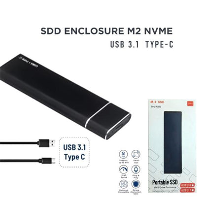 M2 Ssd Enclosure, Usb 3.1 Gen 2 (10 Gbps)