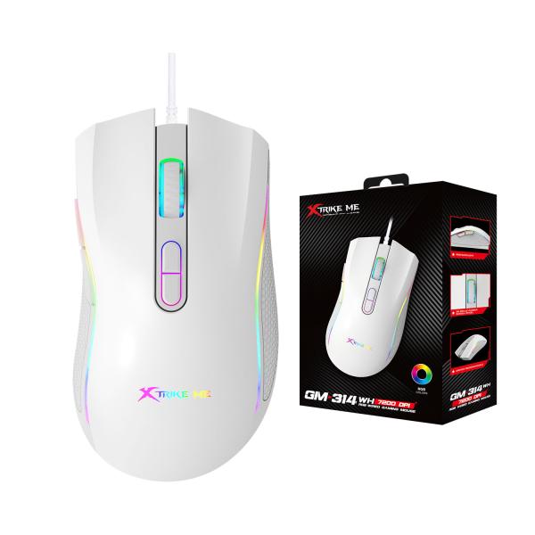 Xtrike Me GM-314 Bk Wired Gaming Mouse White