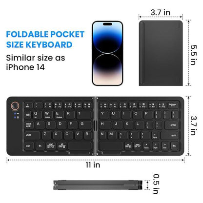 B023 11 Inch Foldable & Rechargeable Bluetooth Keyboard