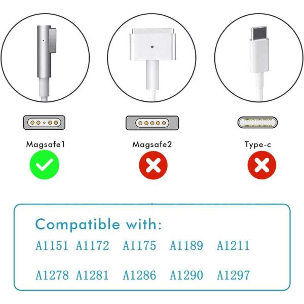 Apple 85W Magsafe 1 (l Shape Pin) Macbook Pro Laptop Charger