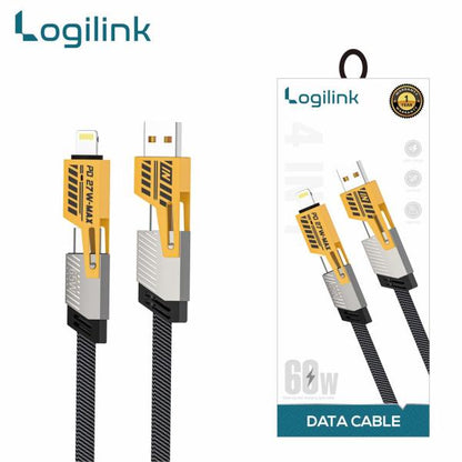 4 In 1 Multi USB PD Charging Cable (type-c To C, C To Lightning, USB To C, USB To Lightning)