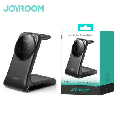 Joyroom JR-W15 3-in-1 Wireless Charging Station Black