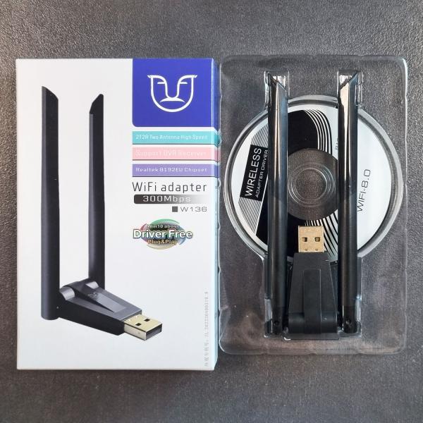 Speed-x Alfa W136 3dbi Rtl 8192 Dual Antena Wifi Usb Adapter 300 Mbps