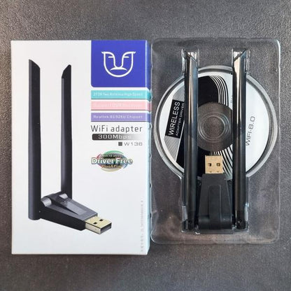 Speed-x Alfa W136 3dbi Rtl 8192 Dual Antena Wifi Usb Adapter 300 Mbps