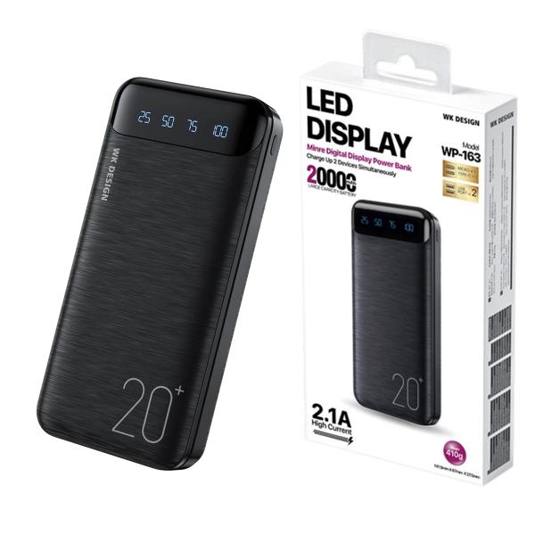 Remax Wk Power Bank 20000mah Wp-163 Black