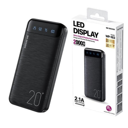 Remax Wk Power Bank 20000mah Wp-163 Black