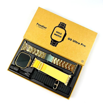 New G9 Ultra Pro Gold Color Edition Series 9 Smart Watch With Qdfit Pr