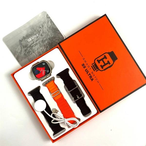 S9 Ultra 49mm (3 Straps) Smart Watch Series 9 With Metal Milanese Stra