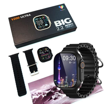 V200 New Fashion Ultra 2.2 Large Screen Ip68 Waterproof Sport Smart Wa