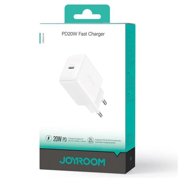 Joyroom JR-TCF20 EU Plug PD 20W Type-C Fast Charger White
