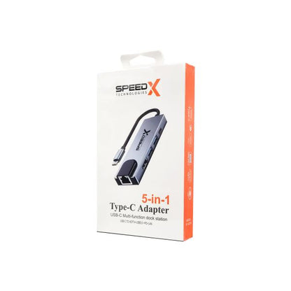 Speedx (sp-tc501) 5 In 1 Multi-port Type C 4k Hdmi Usb 3.0 Converter G