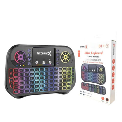 Speedx I10 Mini Wireless+bluetooth Touchpad 7 Color Backlit Light 2.4g