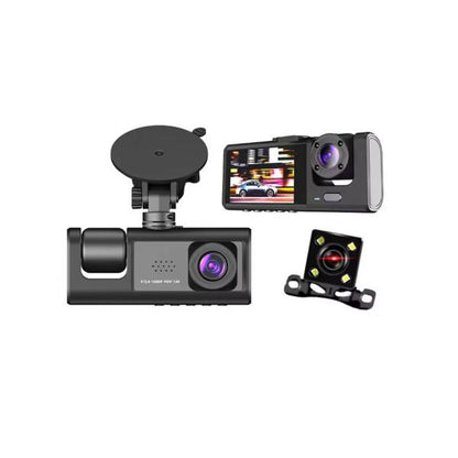 Y16 3 Channel Dash Cam HD 1080p (170° Ultra-wide-angle A+ Lens) Front Rear Video