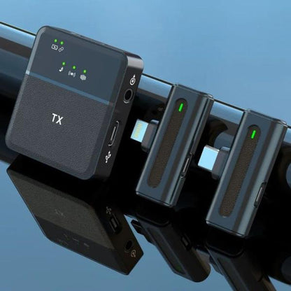 SX8 2 In 1 Type-c/iphone Single Professional Lavalier Wireless Microphone For Interview, Vlog, Live Mic Noise Reduction
