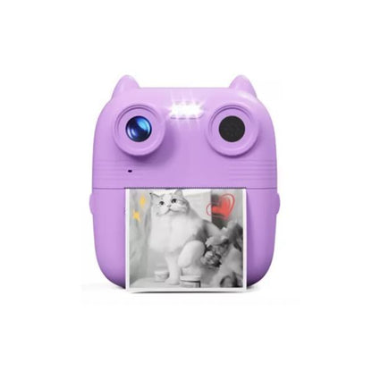 D8S Childrens Time Front/back Rear HD Digital Thermal Print Camera 1080p 48MP Purple