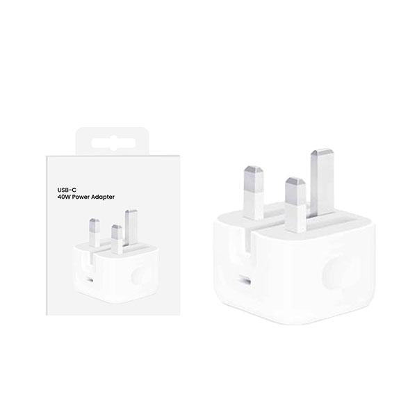 Iphone 17 Pro Max 40W (original Watt) Uk Pin USB-C Power Adapter With NFC