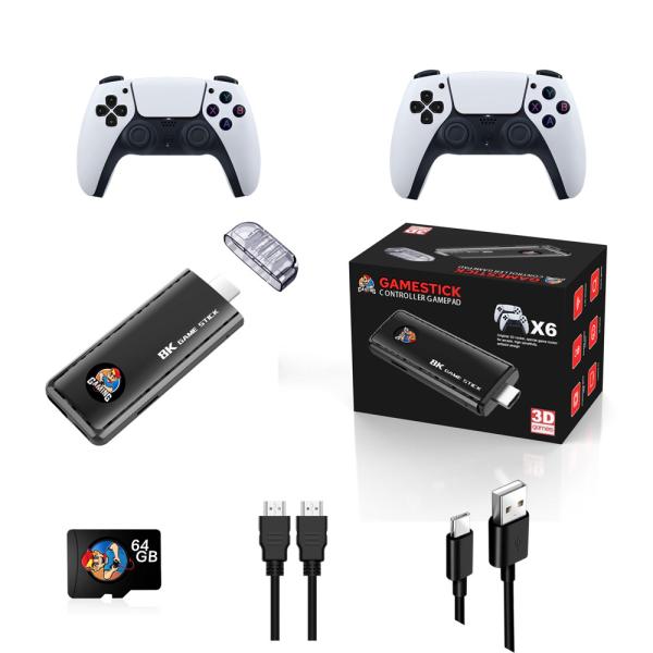 X6 64gb Classic 8k Hd Tv 40000+ Games With Console Wireless 2.4g Games