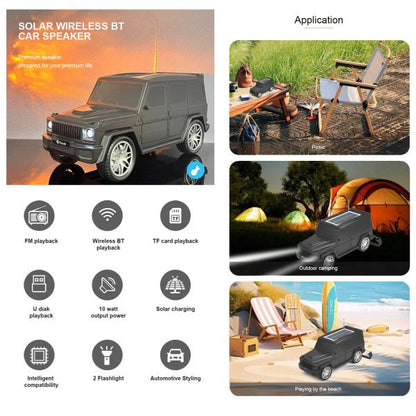 Kisonli B2 10W Solor Charging Fm Modern Car Wireless Portable Bluetooth Speaker