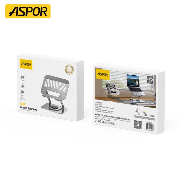 Aspor A703 360° Rotating Foldable Laptop Desktop Stand