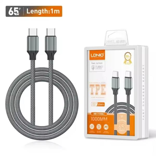 Ldnio LC441C Original 65W Fast Charging Type-C To Type-C Data Cable
